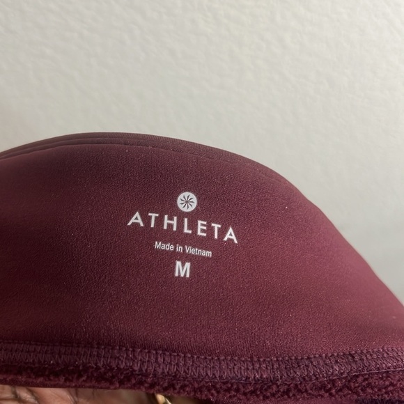 Athleta Tech Stretch Wanderer Burgundy Red Fleece Lined mini skirt Comfy - Picture 9 of 10